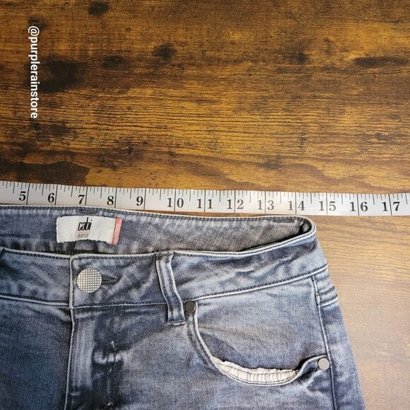 Cabi Jeans Size 6 High Rise Skinny Vapor Wash 3939 Gray Stretch Denim - Picture 5 of 9